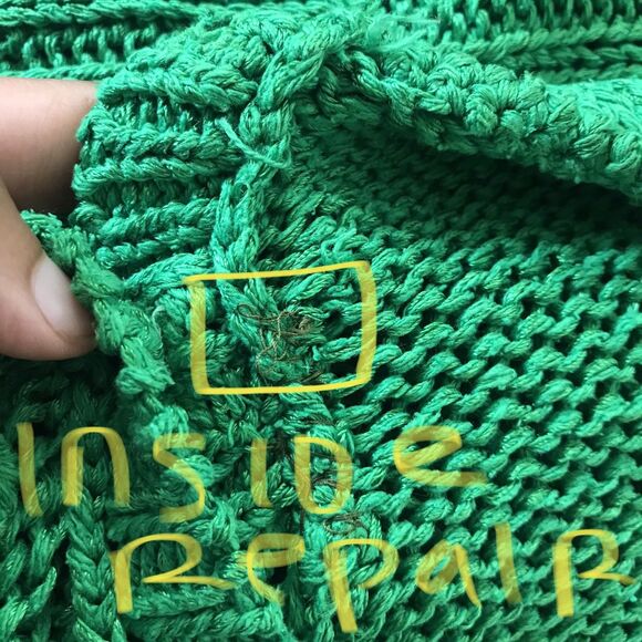 Vintage 80s 90s Liz Claiborne Green Silk Blend Knit Petite Cardigan Sweater S/M - Picture 9 of 9